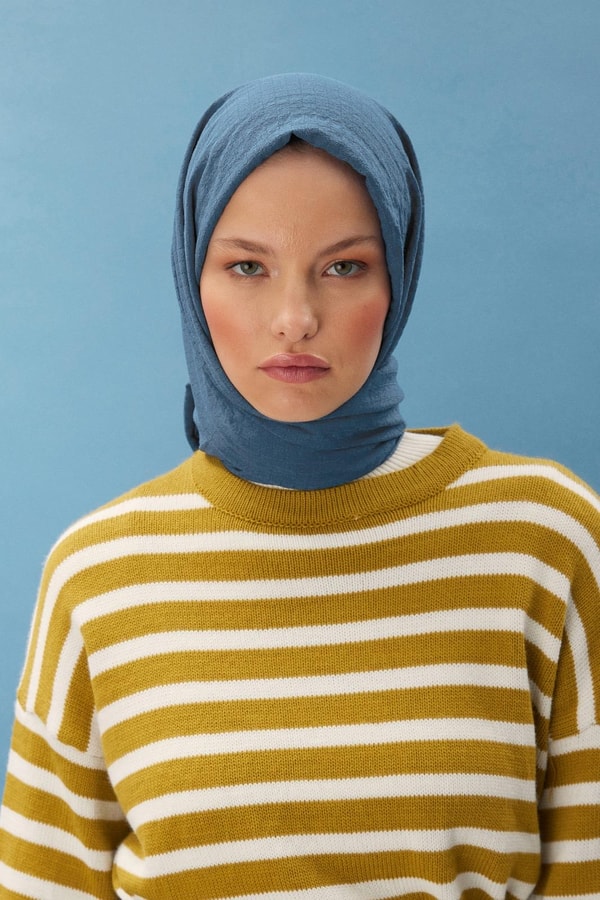 Care Cotton Şal - Mavi