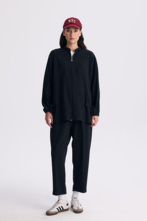 Coralie Basic Pantolonlu Takım - Siyah
