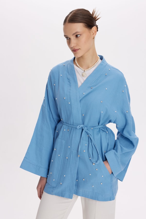Cyrus Müslin Kimono - Mavi