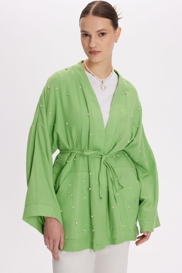 Cyrus Müslin Kimono - Yeşil