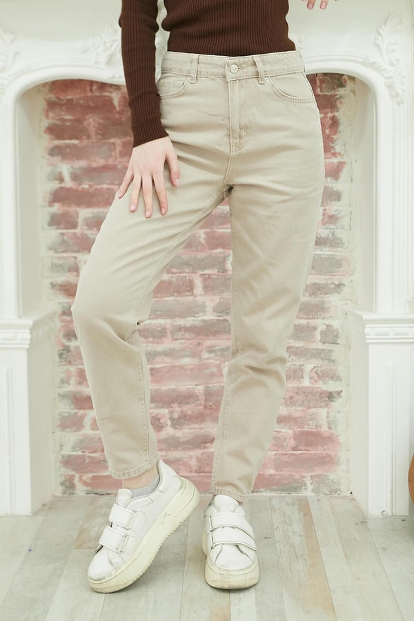 Dora Mom Jean - Bej