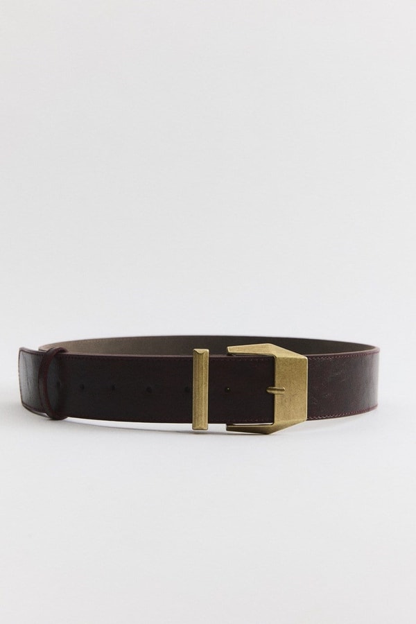 Flexi Gold Tokalı Kemer - Bordo