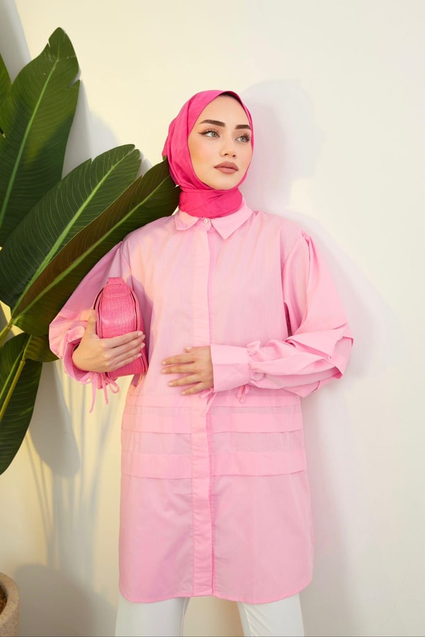 JULİET POPLİN GÖMLEK - SOFT PEMBE