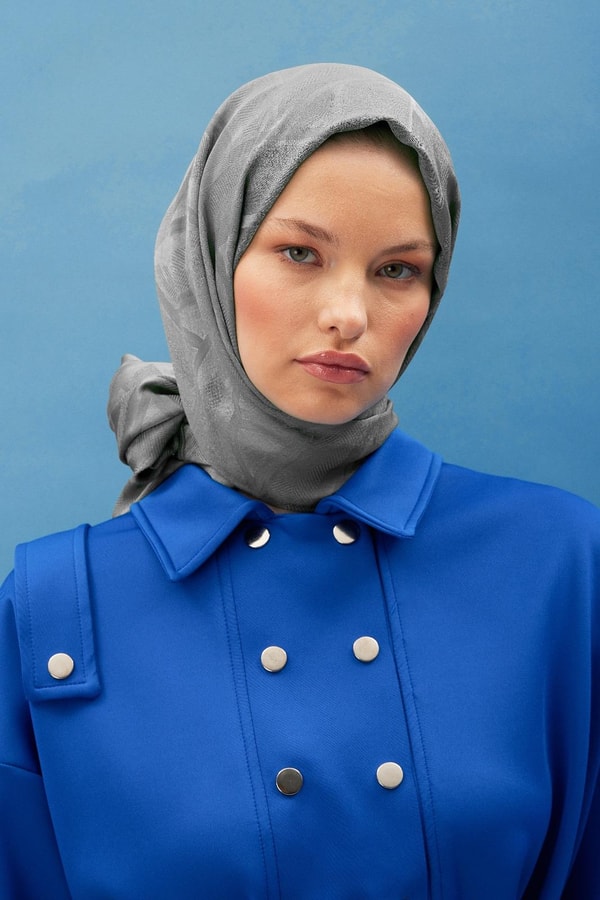 Misly Jakar Şal - Gri