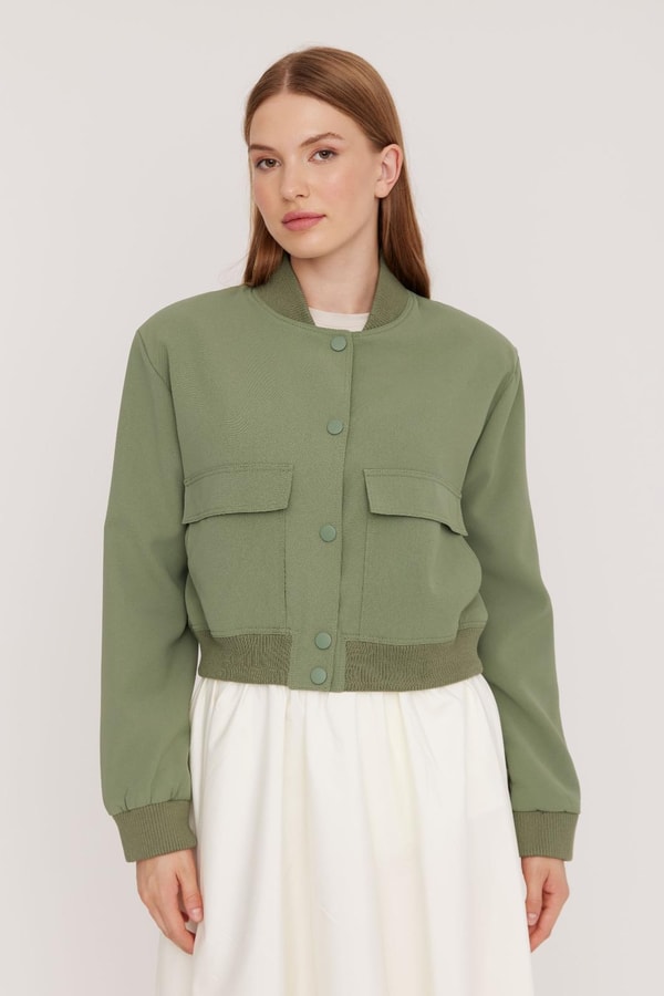 Mocha Bomber Ceket - Mint