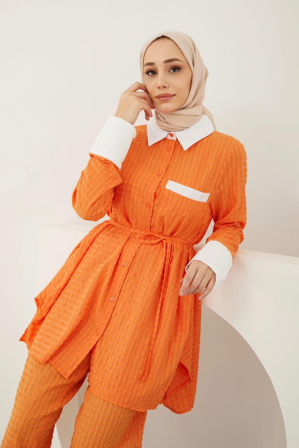 Nancy Gofre Cepli Takım - Oranj