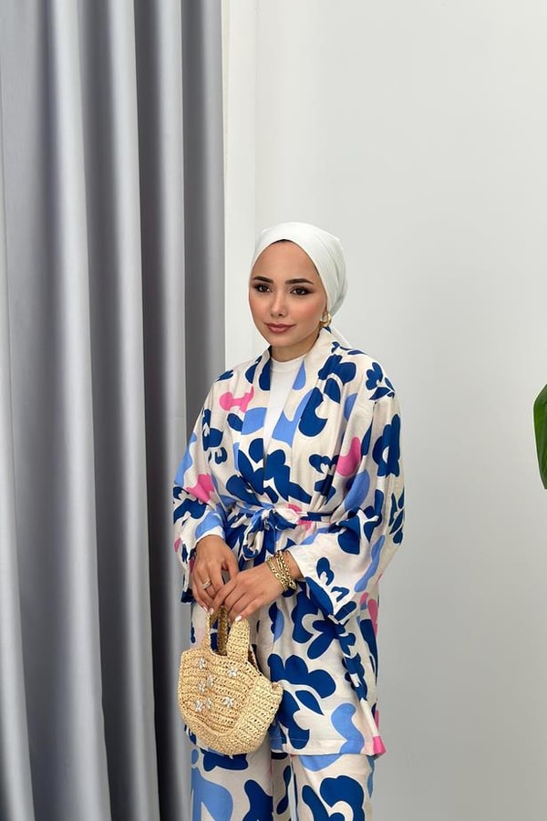 Nova Kimono Takım - Mavi