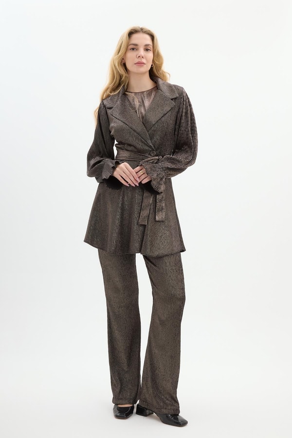 Poppy Piliseli Simli Takım - Bronz