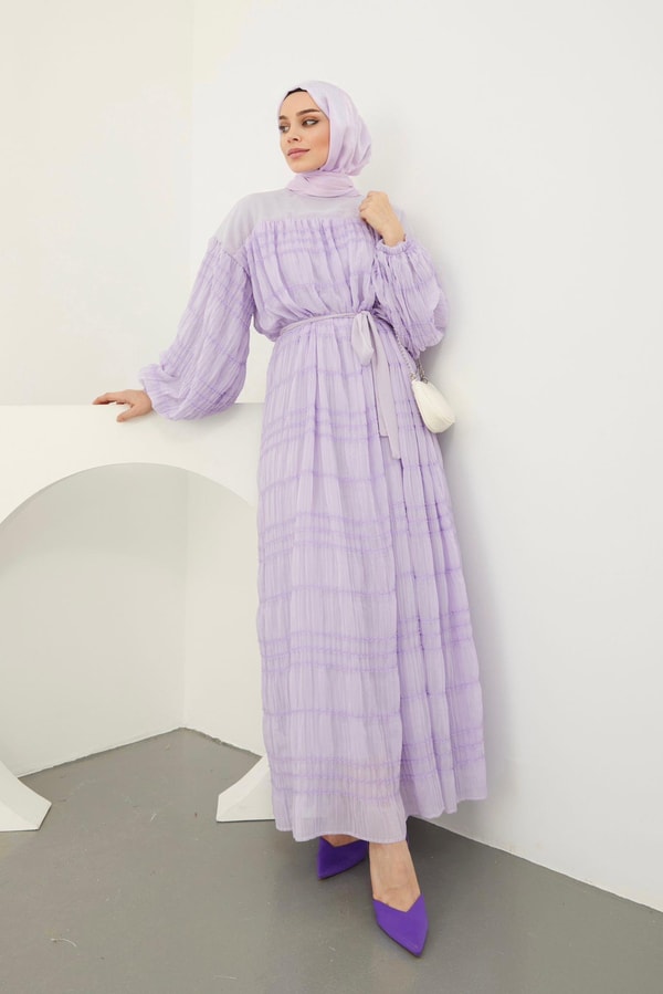 SAMARA ŞİFON ELBİSE - Lila