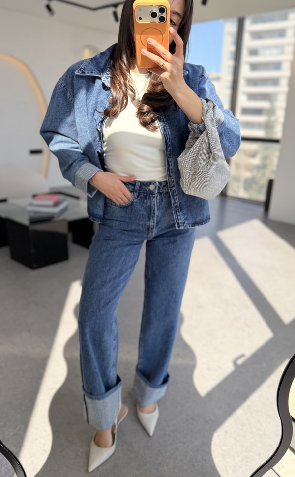 Alfred Taş Detaylı Premium Denim Takım