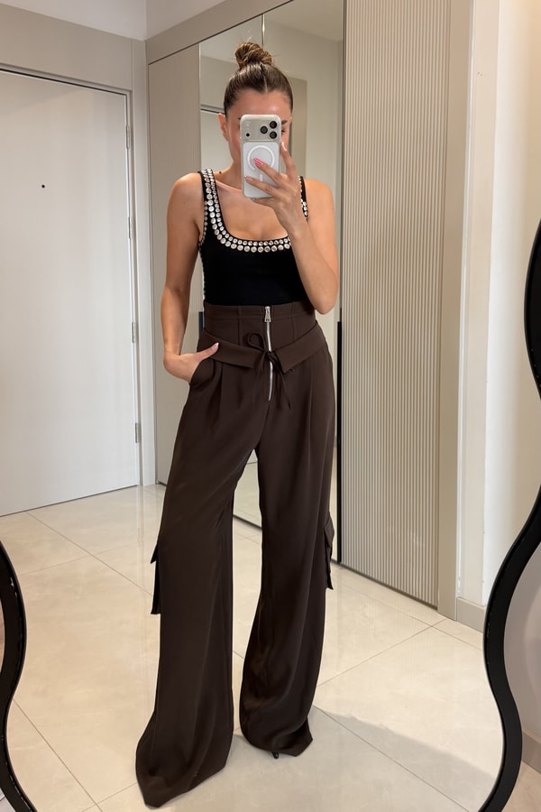Andrea Kahve Tasarım Kargo Pantolon