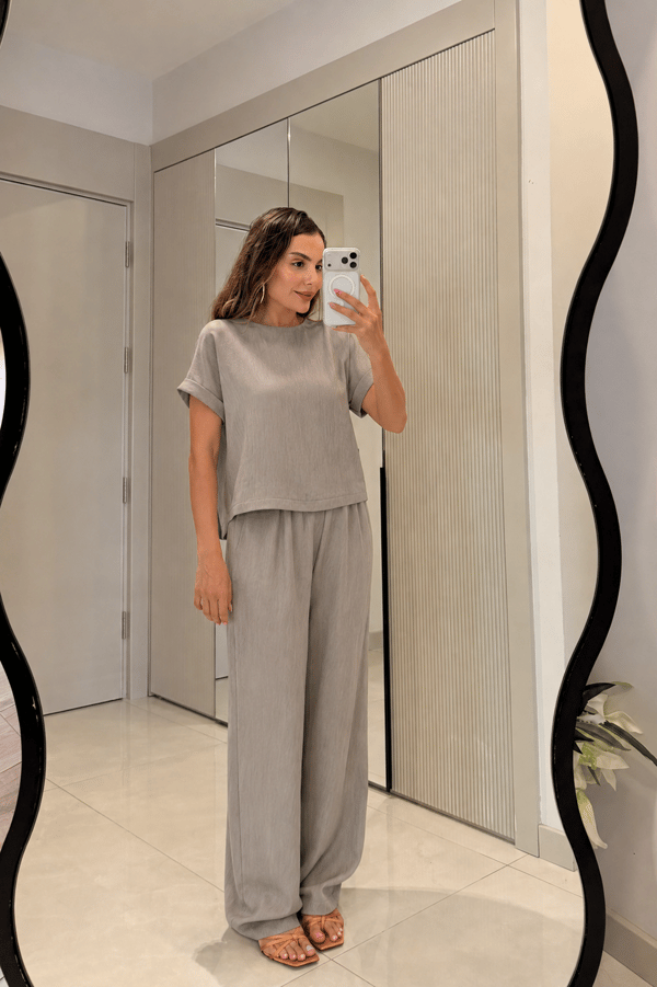 Aniston Vizon Bluz Pantolon Takım