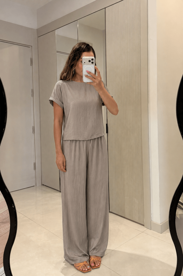 Aniston Vizon Bluz Pantolon Takım