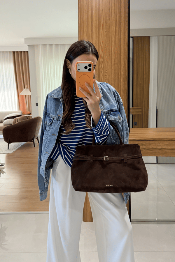 Asher Denim Arkası Yazılı Ceket