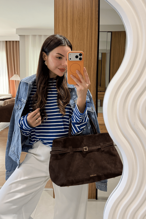 Asher Denim Arkası Yazılı Ceket