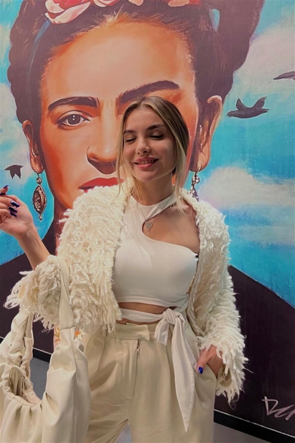 Asos beige püsküllü hırka