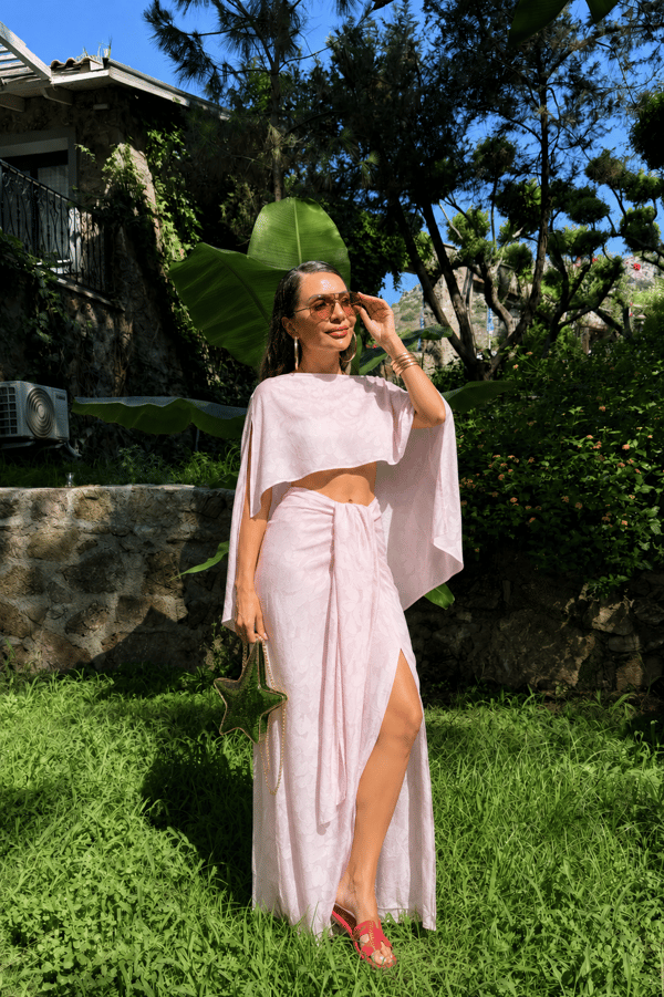 Avory Pembe Dokulu Pareo Takım
