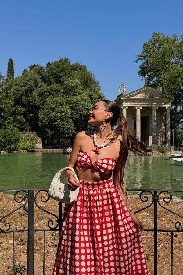 Borghese Kırmızı Puantiyeli Takım