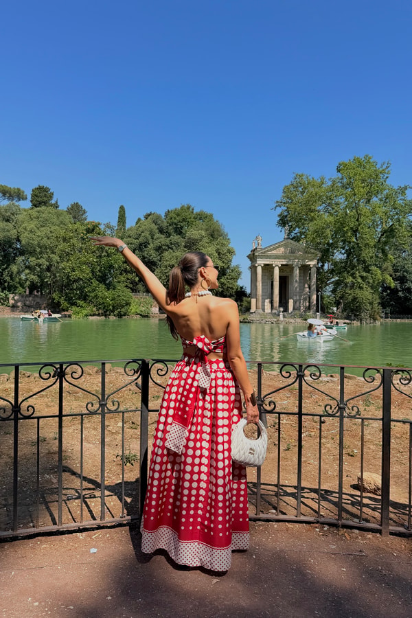 Borghese Kırmızı Puantiyeli Takım