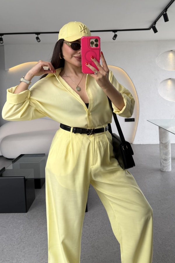 Breda Sarı Basic Gömlek