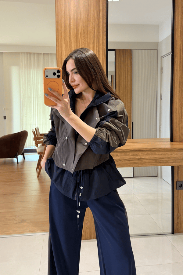 Camila Lacivert Trenç Detay Takım