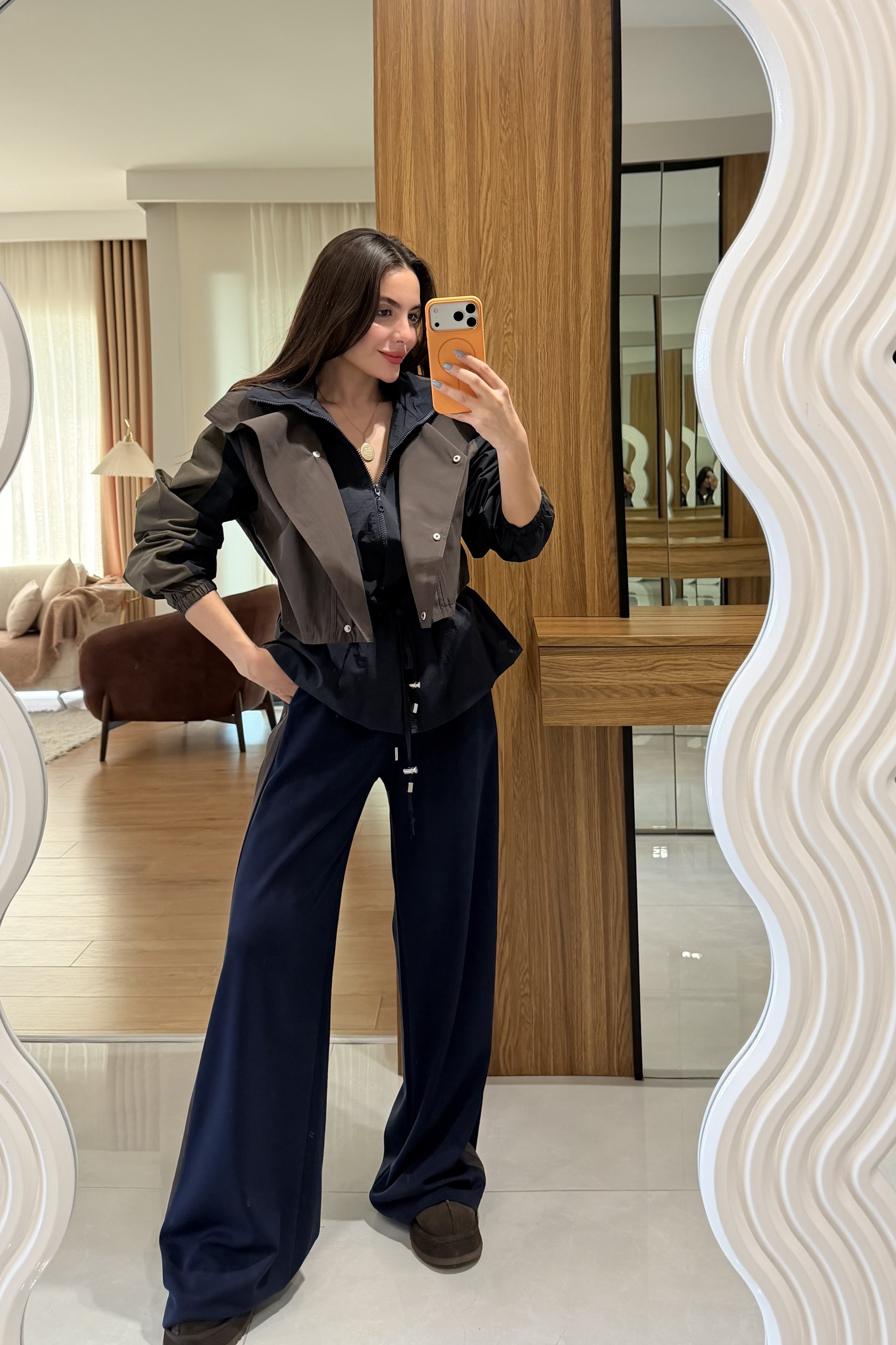 Camila Lacivert Trenç Detay Takım