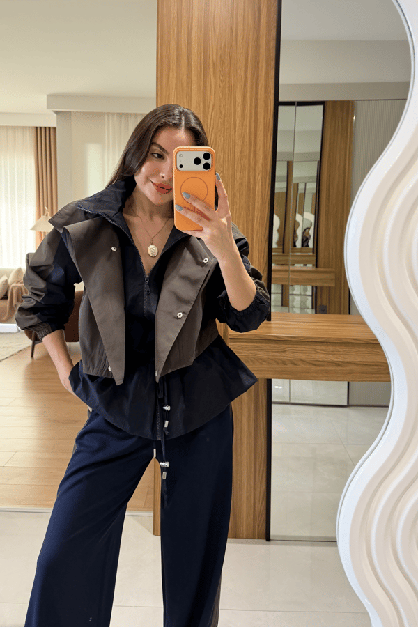 Camila Lacivert Trenç Detay Takım