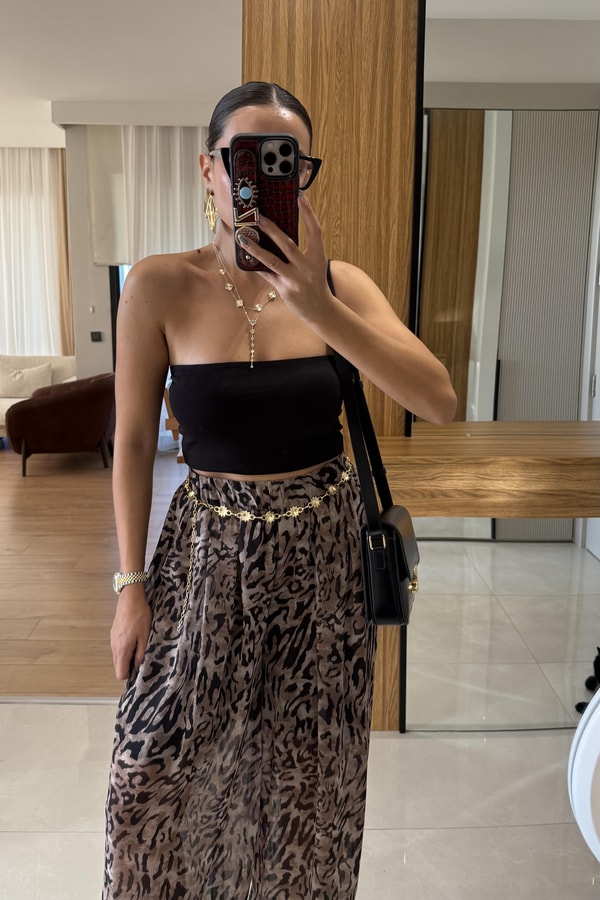 Caprita Siyah Straplez Göğüs Pedli Crop