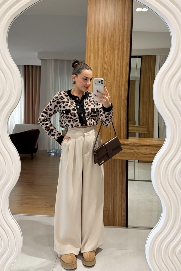 Carolin Bej Palazzo Pantolon