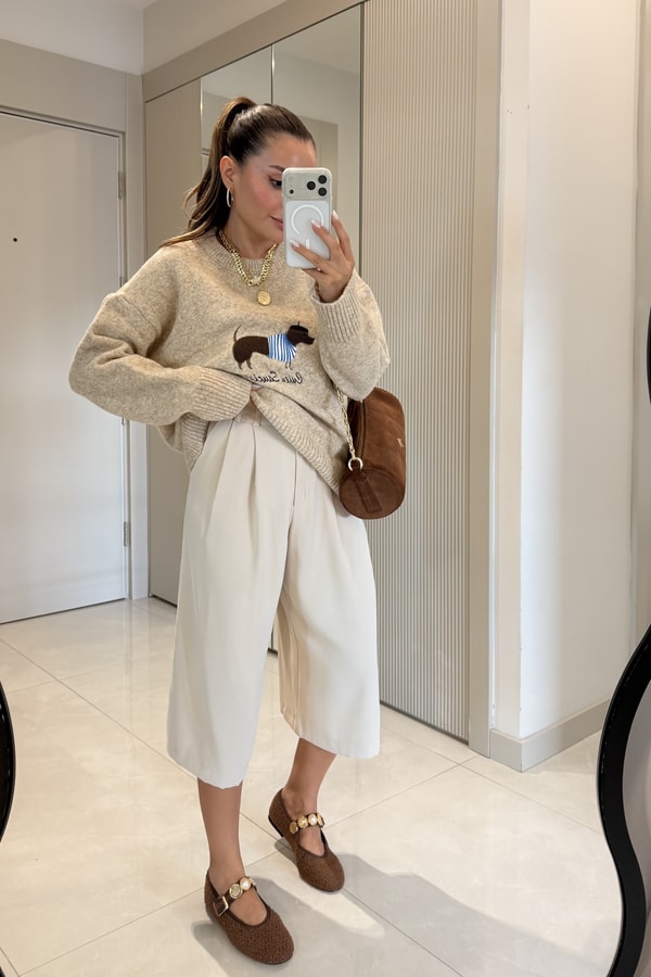 Chiara Bej Bol Paça Kapri Pantolon