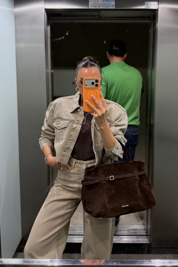 Daria Haki Yıkama Crop Ceket