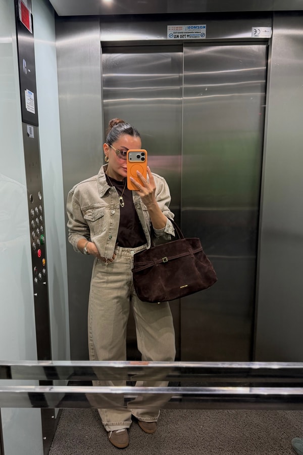 Daria Haki Yıkama Straight Jean