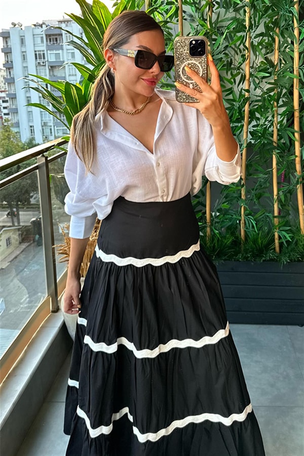 Dewy Robalı Oversize Gömlek