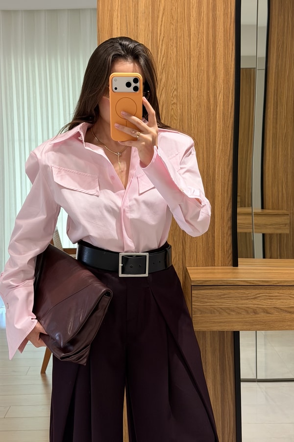 Eldora Pembe Vatkalı Gömlek