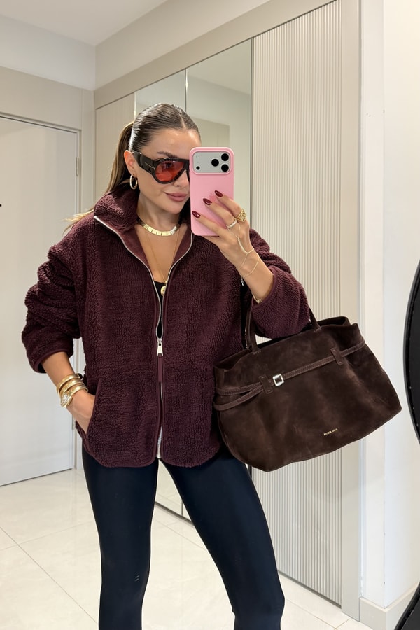 Eliana Mürdüm Teddy Fermuarlı Sweat