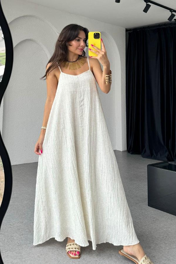Ellery Keten Kırinkıl Askılı Elbise 