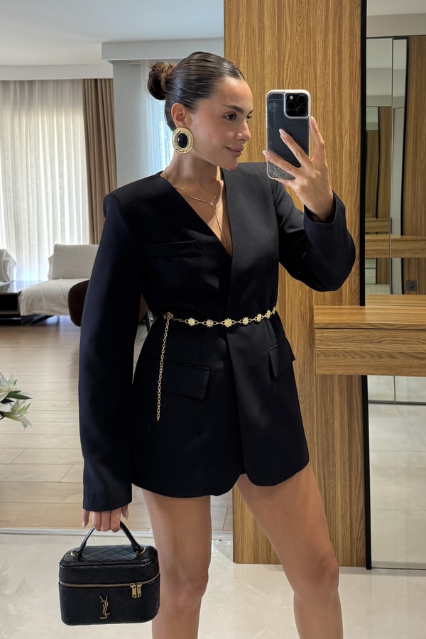 Estrella Siyah Blazer Ceket