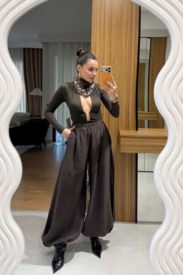 Florencia Haki Göğüs Tokalı Body