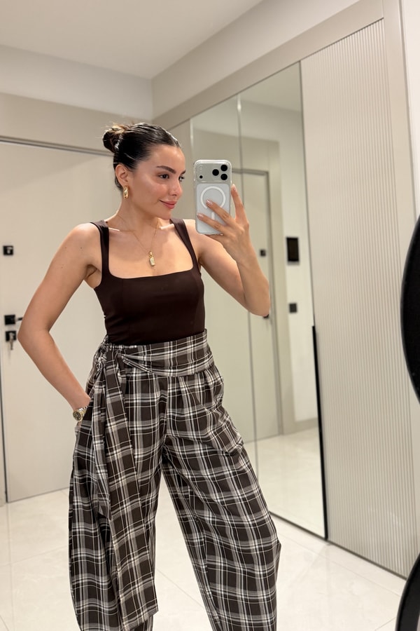 Focus Acı Kahve Basic Kare Yaka Atlet