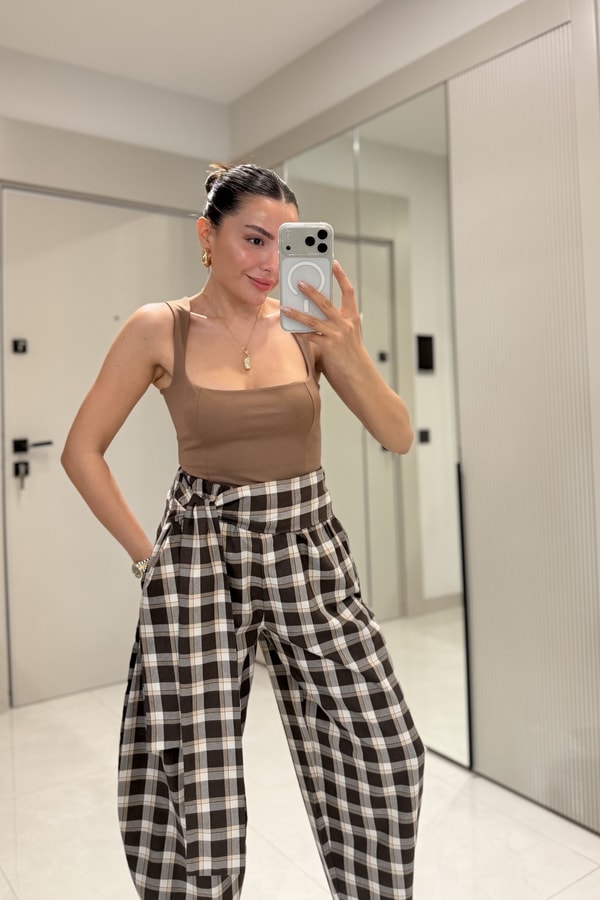 Focus Sütlü Kahve Basic Kare Yaka Atlet