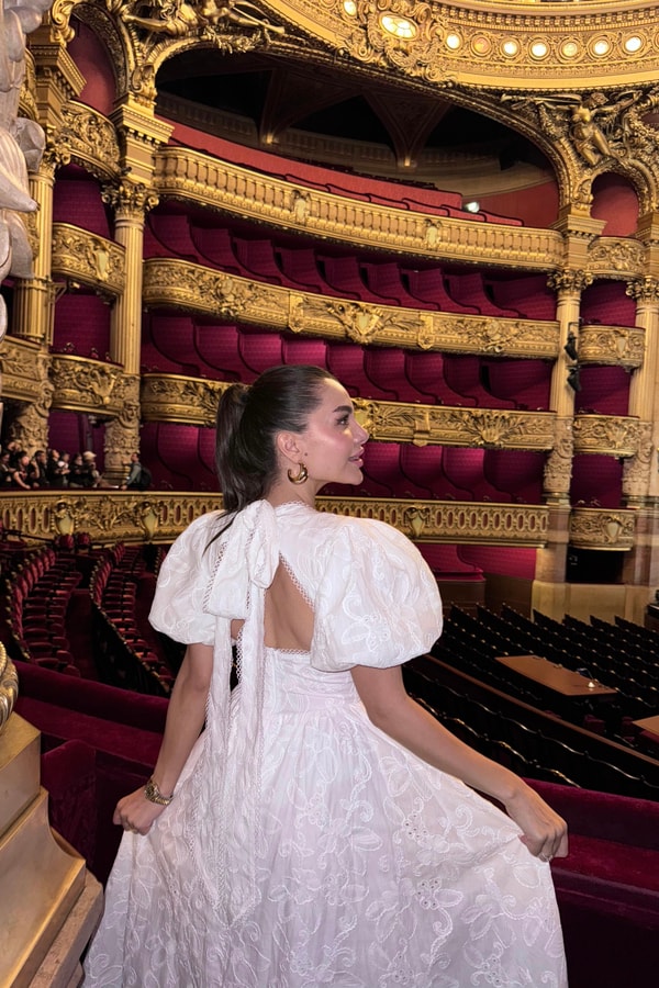 Garnier Ekru Sırt Dekolteli Fisto Elbise