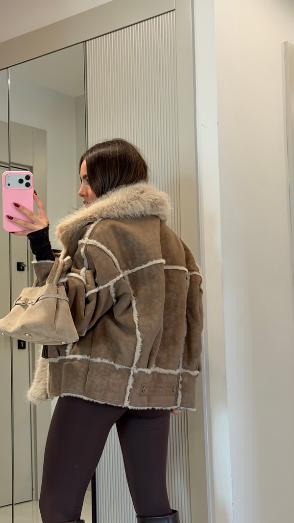 Iceland Vizon İçi Kürklü Nubuk Mont