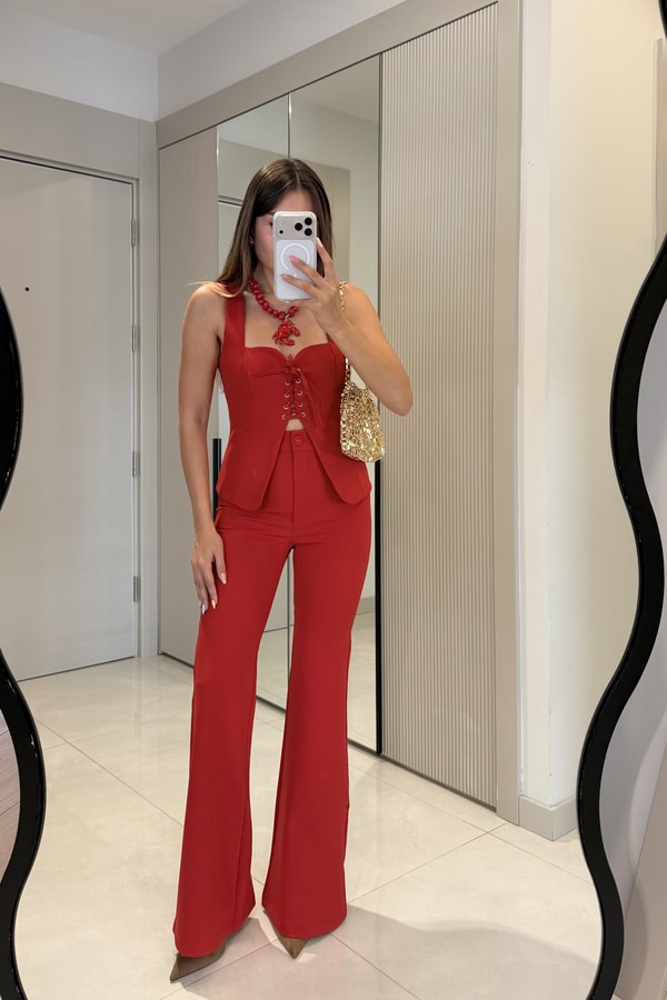 Jackson Kırmızı Kuşgözü Detaylı Premium Takım