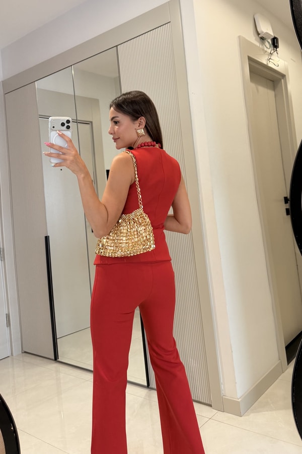 Jackson Kırmızı Kuşgözü Detaylı Premium Takım