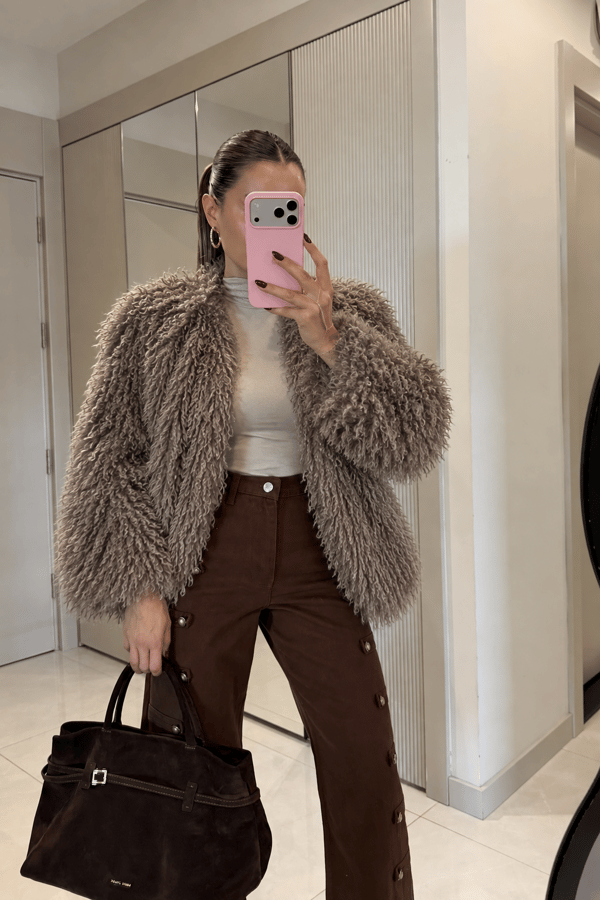 Jadon Vizon Kıvırcık Peluş Kürk