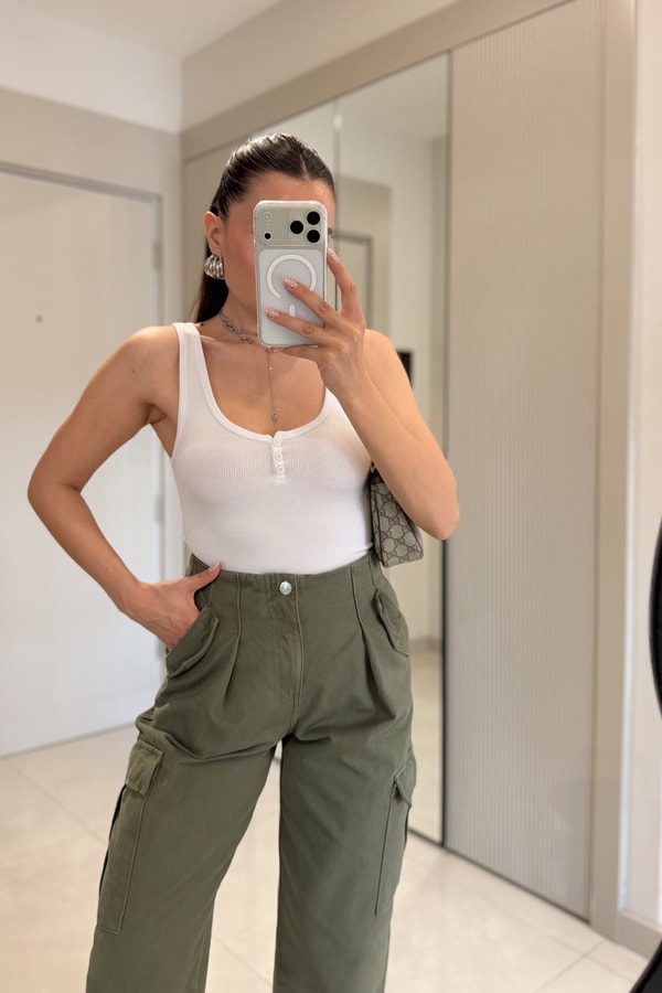 Jonas Beyaz Fitilli Dilvin Body