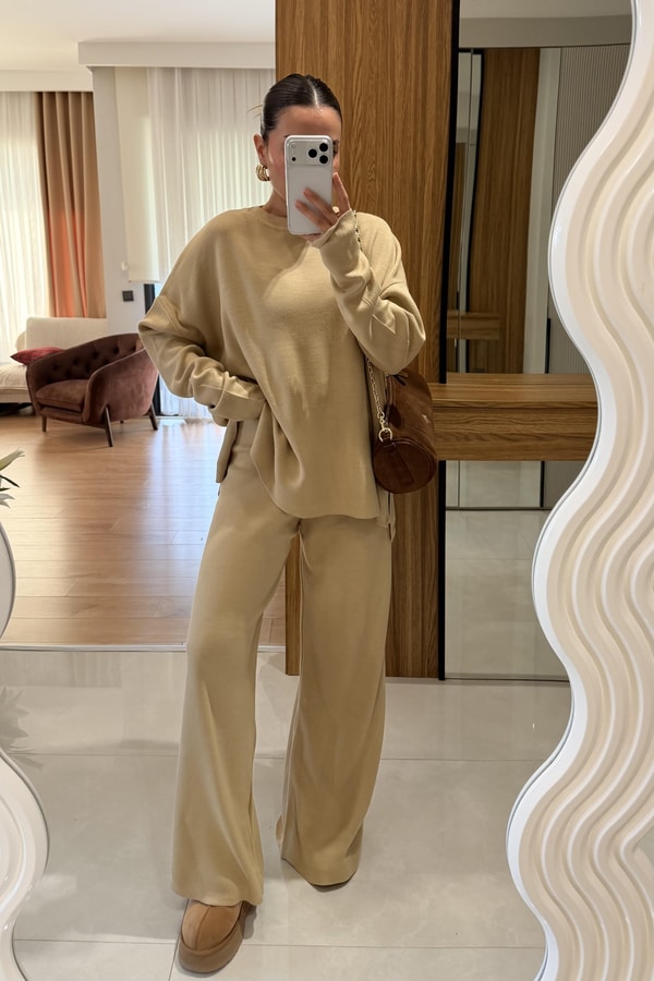 Kathia Camel Triko Takım