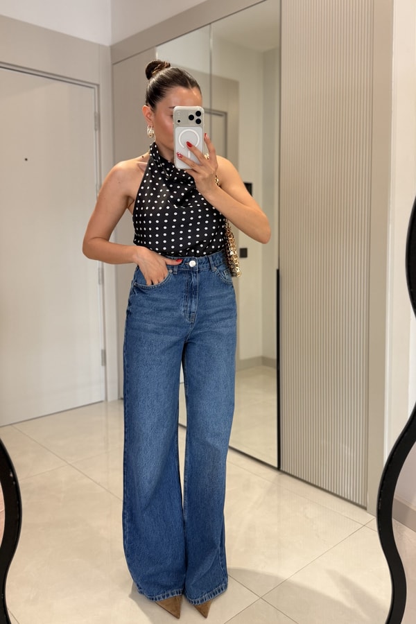 Kindy Darkblue Wide Leg Jean