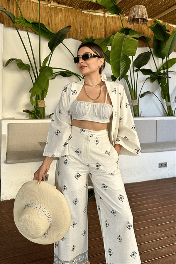 Krem keten crop top