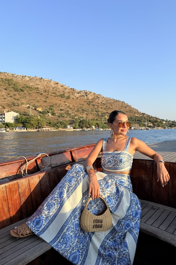 Ladies Şal Desen Saten Premium Takım